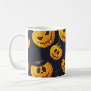 Halloween Pumpkin: Vintages Hexenmuster Kaffeetasse