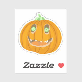 Halloween Pumpkin whimsical and spooky Aufkleber