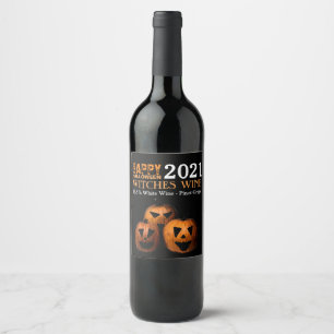 Halloween Pumpkin Wine Label Weinetikett