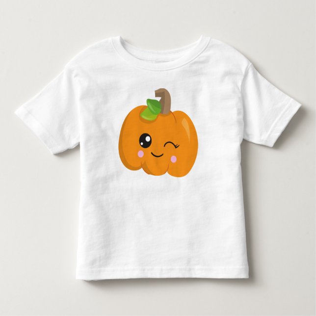 Halloween Pumpkin, Winking Pumpkin, Trick oder Tre Kleinkind T-shirt (Vorderseite)