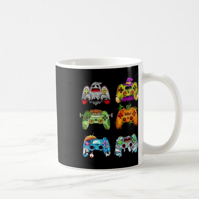 Halloween Pumpkin Witch Gaming Controller Zombie Kaffeetasse (Rechts)