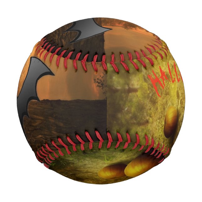Halloween Pumpkins Bat Baseball (Vorderseite)