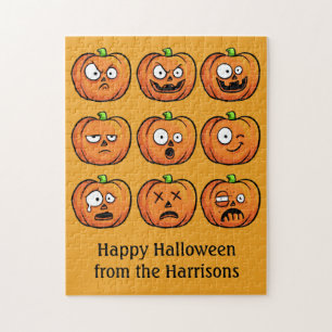 Halloween Pumpkins benutzerdefiniertes Textpuzzle