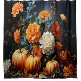Halloween Pumpkins-Blume Duschvorhang