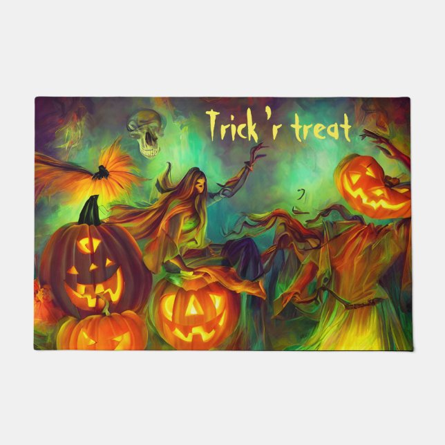 Halloween Pumpkins Doormat Fußmatte (Vorderseite)
