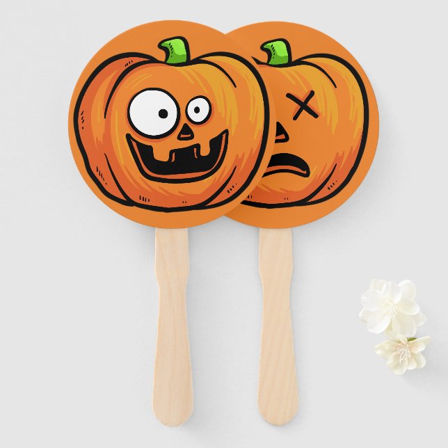 Halloween Pumpkins Fan Set 1/3 Fächer (Vorne und Hinten)