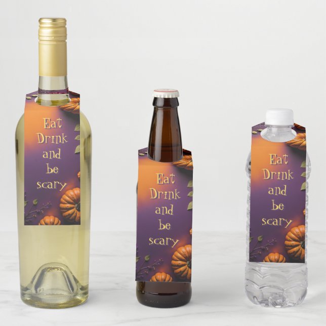 Halloween Pumpkins Flaschenanhänger (Beispiel)