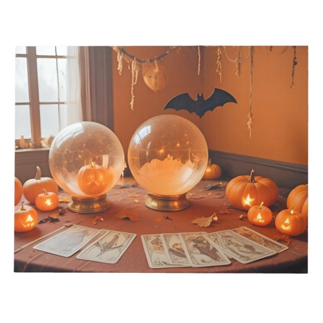 Halloween Pumpkins Fledermäuse Niedliche heiße, fe Notizblock (Vorderseite)
