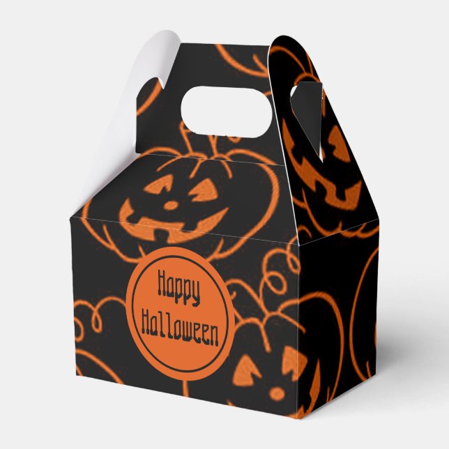 Halloween Pumpkins Gable Gevor Box Geschenkschachtel (Vorderseite)
