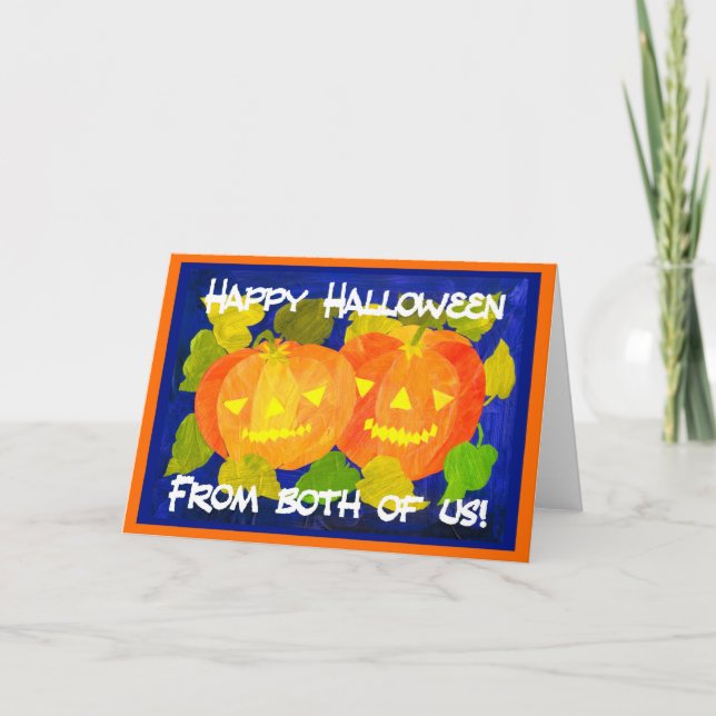 Halloween Pumpkins Grußkarte Karte (Vorderseite)