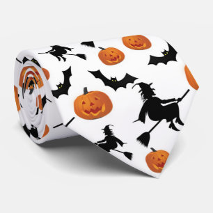 Halloween Pumpkins Hexen und Fledermäuse Krawatte