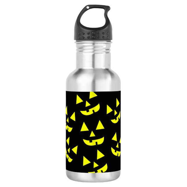 Halloween Pumpkins Jack O' Lantern Edelstahlflasche (Vorderseite)