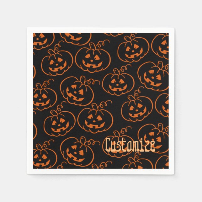 Halloween Pumpkins Jack-O-Lantern Napkins Serviette (Vorderseite)