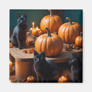 Halloween Pumpkins Katzenjammer Niedlich Spooky Fe Magnet