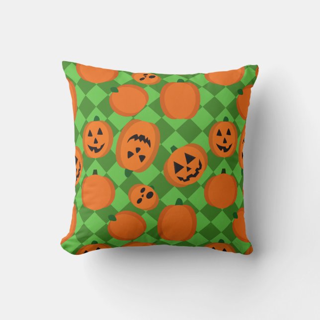 Halloween Pumpkins Kissen (Vorderseite)