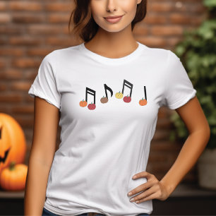 Halloween Pumpkins Musiknoten Niedlicher T - Shirt