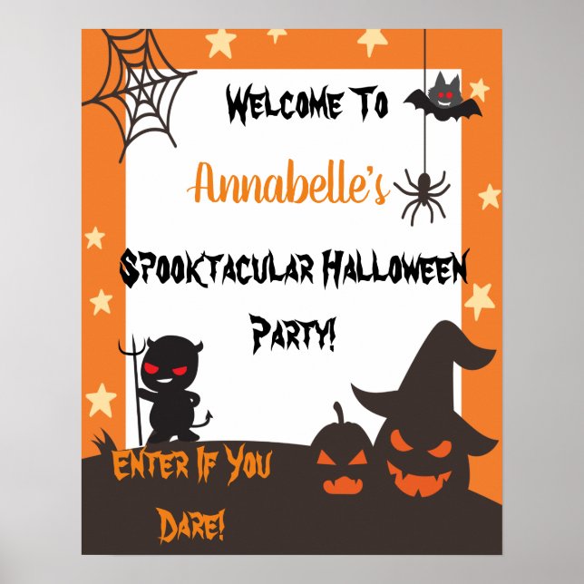 Halloween Pumpkins Orange Party Poster (Vorne)