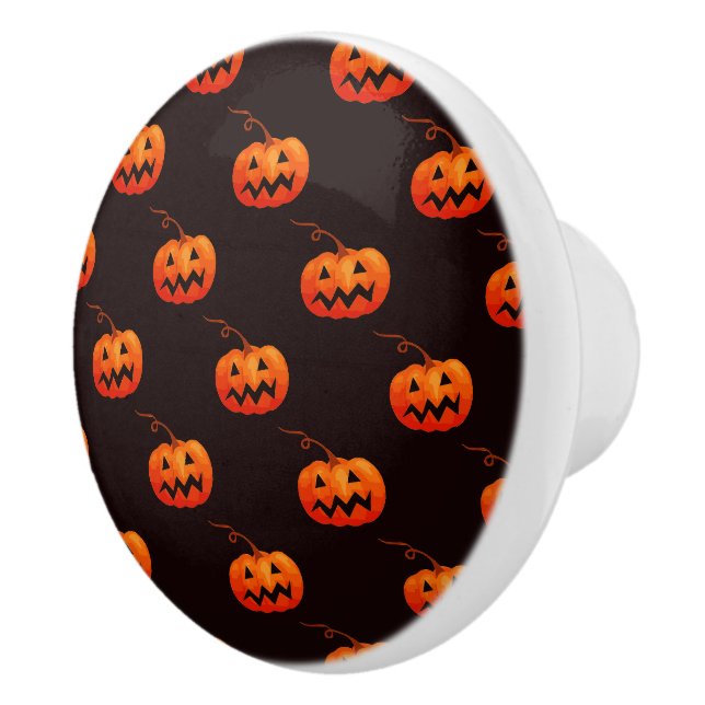 Halloween Pumpkins, Orange Pumpkins Trick oder Tre Keramikknauf (Rechts)