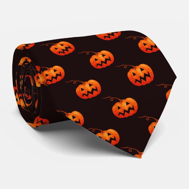 Halloween Pumpkins, Orange Pumpkins Trick oder Tre Krawatte (Gerollt)