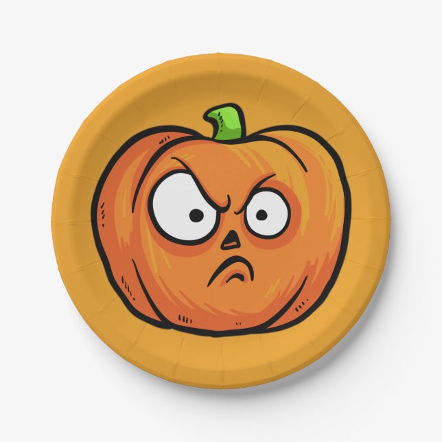 Halloween Pumpkins Papier Teller 2 (Vorderseite)