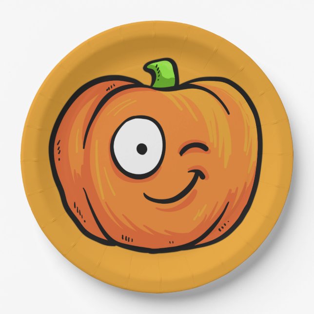 Halloween Pumpkins Papier Teller 6 (Vorderseite)