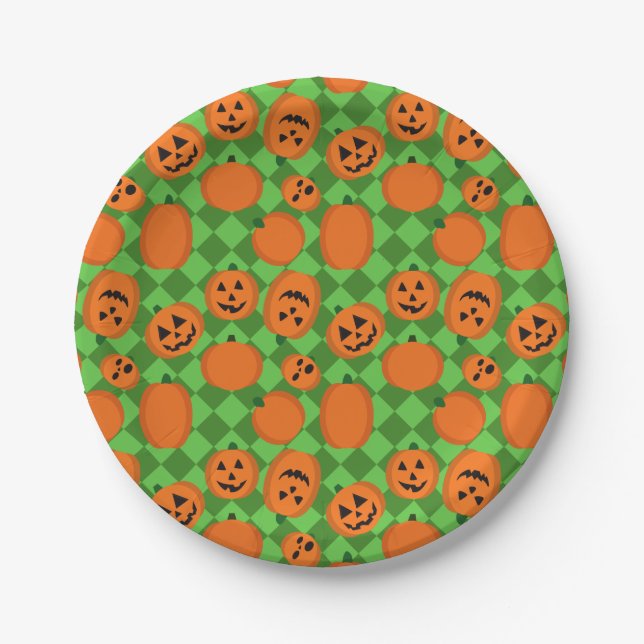 Halloween Pumpkins Pappteller (Vorderseite)