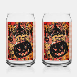 Halloween, Pumpkins Party, Black Pink Dosenglas