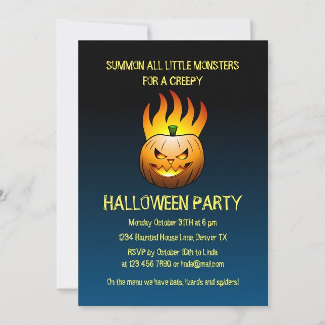 Halloween Pumpkins Party Einladung (Vorderseite)