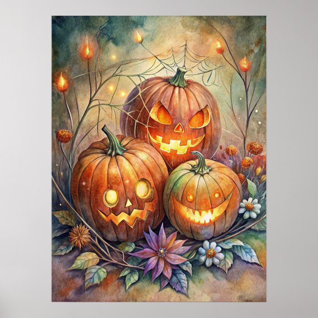 Halloween Pumpkins Poster (Vorne)