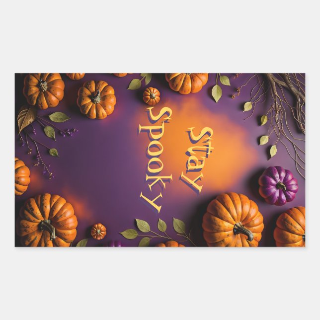 Halloween Pumpkins Rechteckiger Aufkleber (Vorderseite)