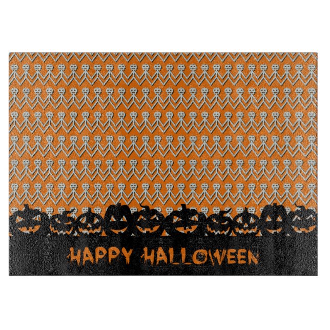 Halloween Pumpkins Schneidebrett (Vorderseite)