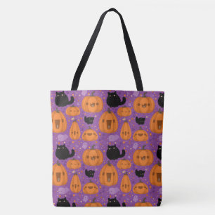 Halloween Pumpkins Schwarze Katzen und Geist Tasche