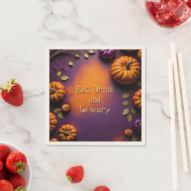 Halloween Pumpkins Serviette (Beispiel)