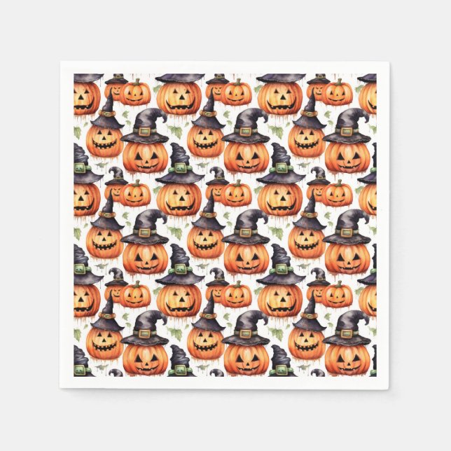Halloween Pumpkins Serviette (Vorderseite)