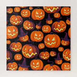 Halloween Pumpkins: Spooky Seamless Pattern.