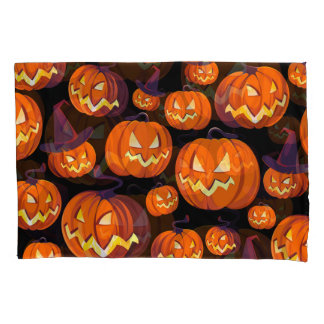 Halloween Pumpkins: Spooky Seamless Pattern. Kissenbezug