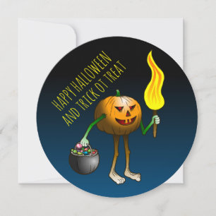 Halloween Pumpkins Trick oder Treat Karte