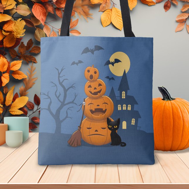 Halloween Pumpkins und Black Cat Tasche (Von Creator hochgeladen)