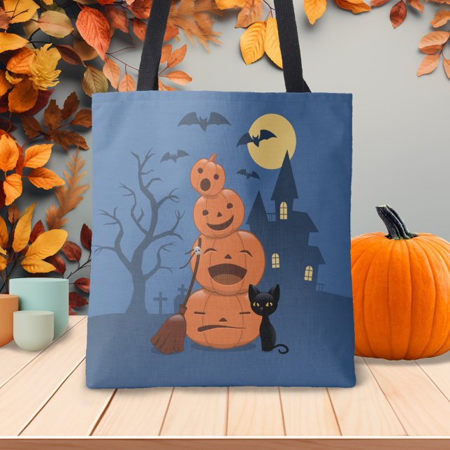 Halloween Pumpkins und Black Cat Tasche (Von Creator hochgeladen)