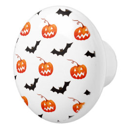 Halloween Pumpkins und Fledermäuse, Trick oder Tre Keramikknauf