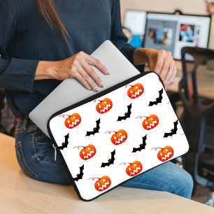 Halloween Pumpkins und Fledermäuse, Trick oder Tre Laptopschutzhülle