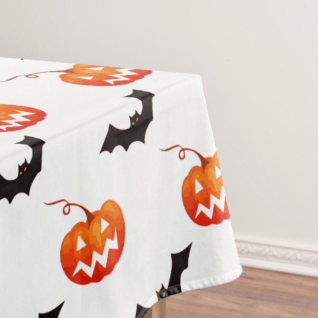 Halloween Pumpkins und Fledermäuse, Trick oder Tre Tischdecke (Beispiel)