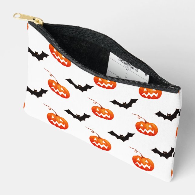 Halloween Pumpkins und Fledermäuse, Trick oder Tre Zubehörtasche (Offen)