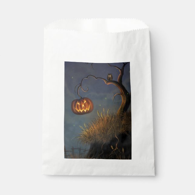 Halloween Pumpkins und Owl Geschenktütchen (Vorderseite)