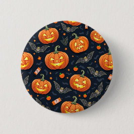 Halloween-Pumpknopf Button