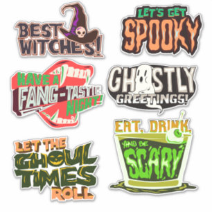 Halloween Pun Varieté Aufkleber
