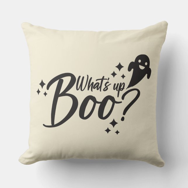 Halloween Pun - Was ist los? Kissen (Vorderseite)