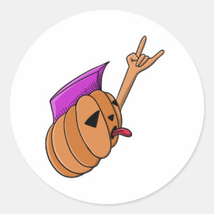 Halloween Punk Rock und Radical Runder Aufkleber