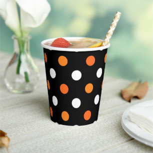 Halloween Punkte Pappbecher