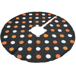 Halloween Punkte Polyester Weihnachtsbaumdecke